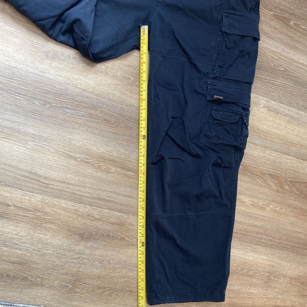 Vintage Y2k 90s Abercrombie & Fitch Dark Navy Blue Cargo Pants Sz XL - Picture 9 of 12